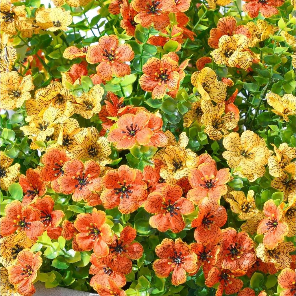 New Artificial Plant Flowers Outdoor Autumn Decoration 2 Bunches Of Fake Silk Flowers For Home Patio Garden Decoration