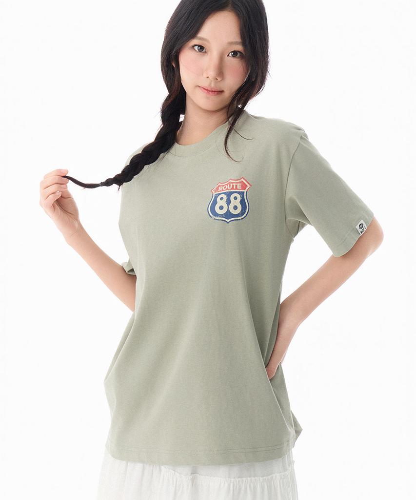 NOT ONLY FOR TODAY Route 88 Short Sleeve T-Shirt [Olive]