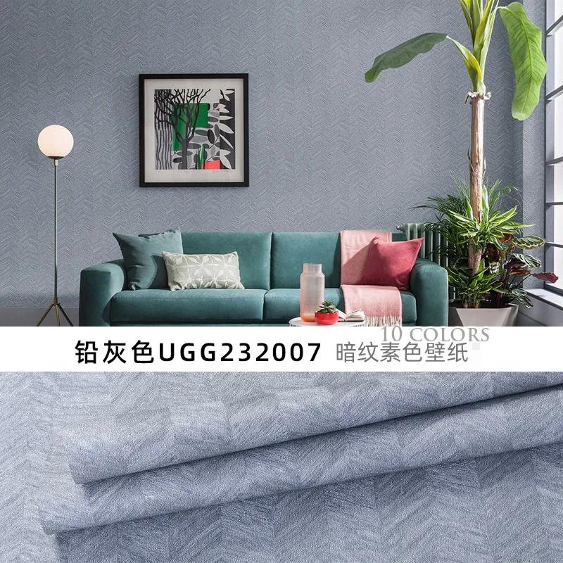 Plain linen wallpaper with herringbone pattern bedroom living room background wallpaper  wall papers home decor