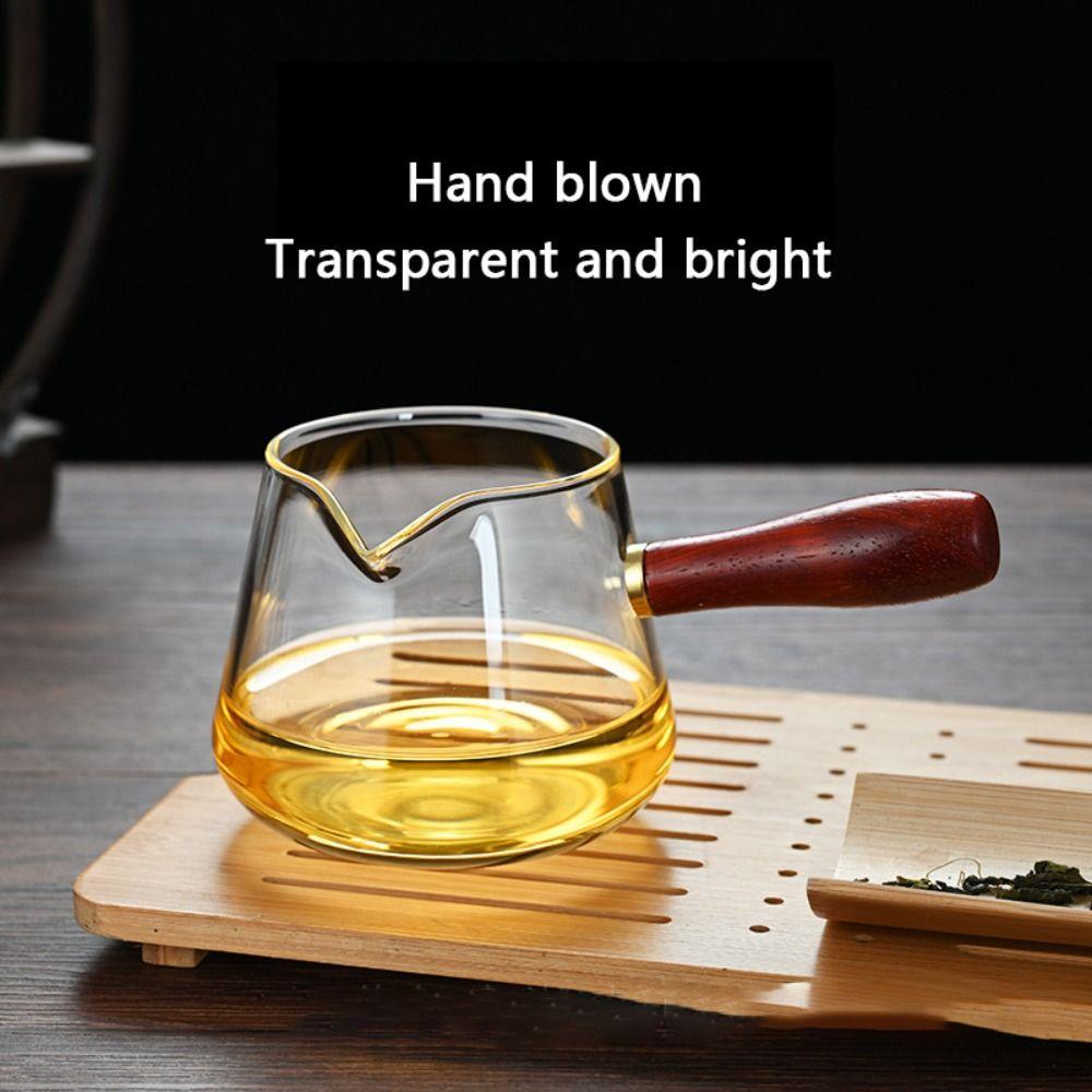 Transparent Glass Sharing Tea Cup Chinese Style Loose Leaf Tea Maker Milk Clear Tea Kettle Office
