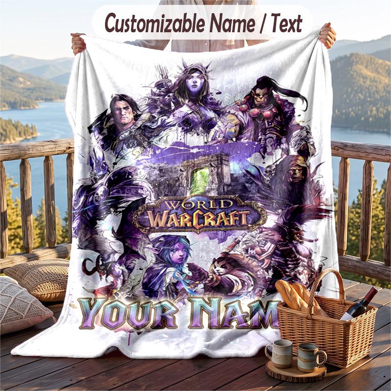 Personalisierbare Flanell-Kuscheldecke, Leichte Gemütliche Bett-SofadeckeWorld of Warcraft