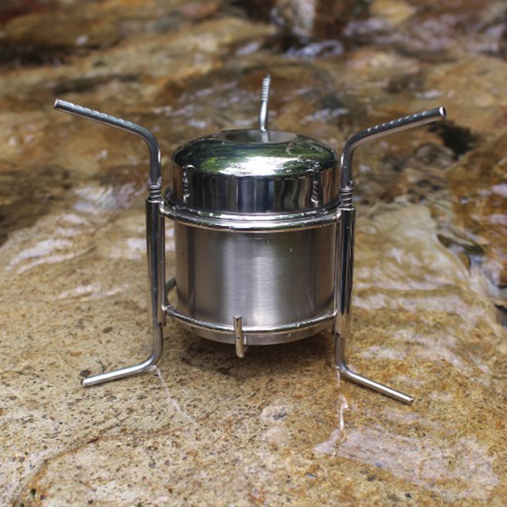Camping Picnic Stove Outdoor Stainless Steel Liquid Alcohol Stove Portable Liquid