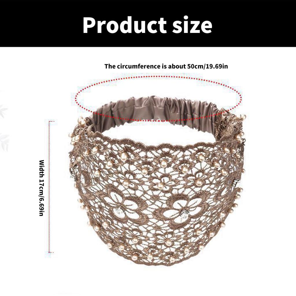 Hollowed Beaded Hairband for Women French Half Hat Hairhoop Elegant Evening Dress Headband Formal Party Head Accessories