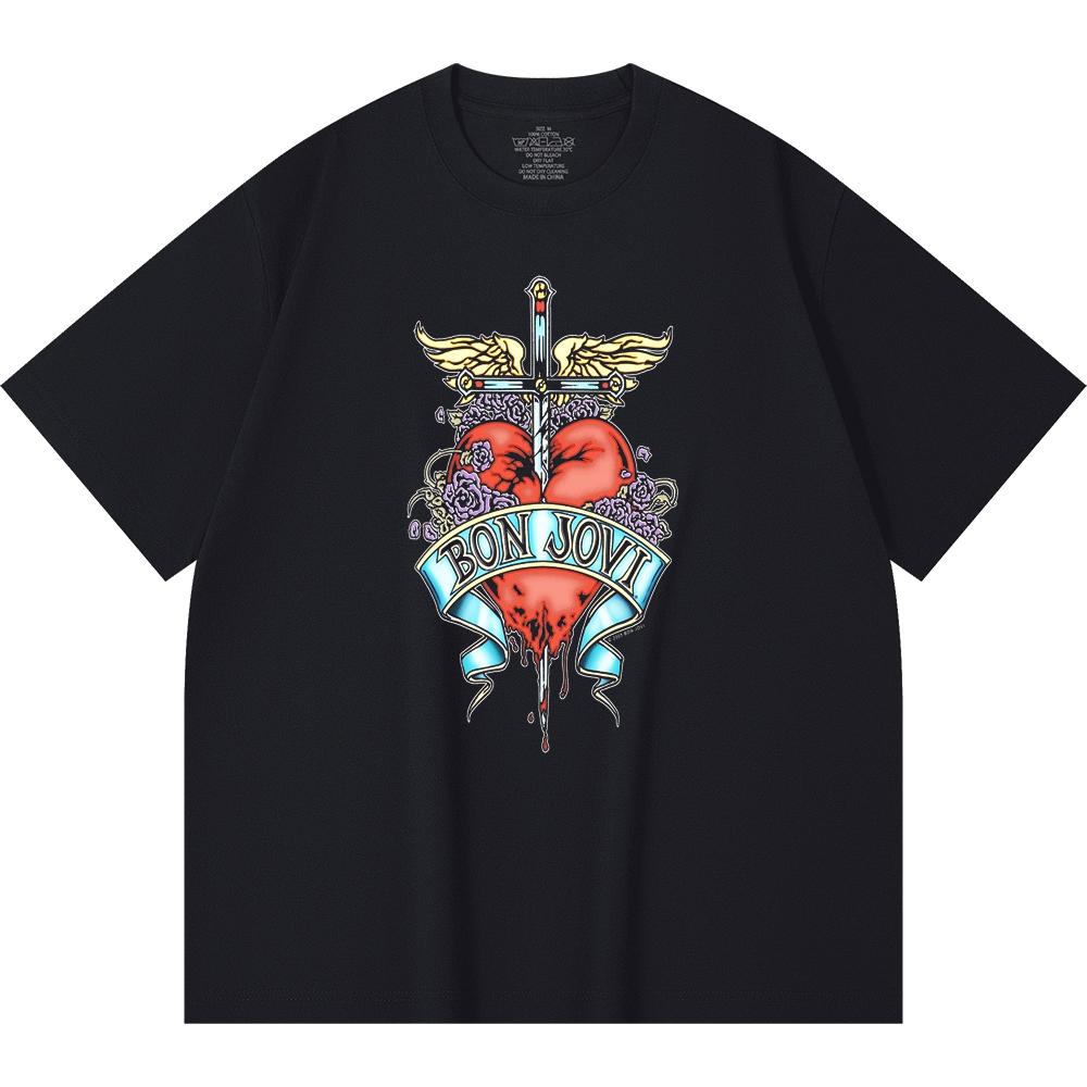 T-shirt Heavy Metal 100% Cotone 230 Gsm Stampa Band Rock Musica Popolare Unisex T-shirt Pesante in Cotone