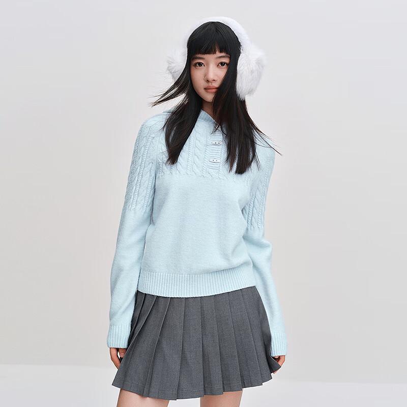 

LED IN Hooded Knit Sweater S