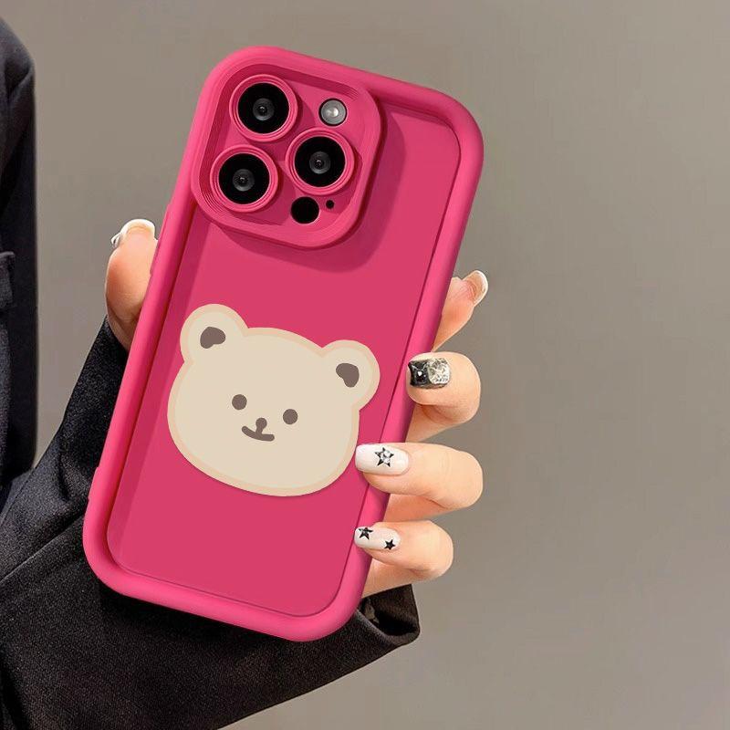 No collision bear is suitable for iPhone17promax Apple 14por mobile phone case 12/13 fine hole 15 anti-drop xs.