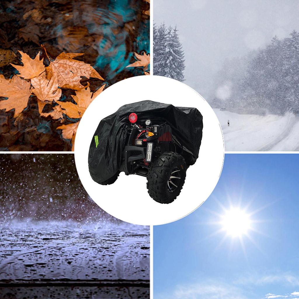 190T ATV Cover UV Protection Oxford Cloth Protector 4 Wheel Quad Protective Cover Sun Snow Protection Rainproof Cover 4 sizes