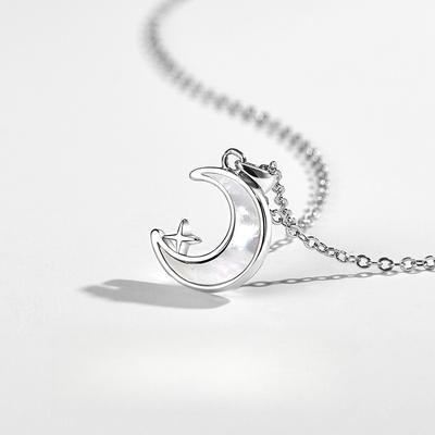Brilliant Star Moon Necklace Super Immortal Collar Chain Star Collar Chain Gifts To Girlfriend On Valentine's Day