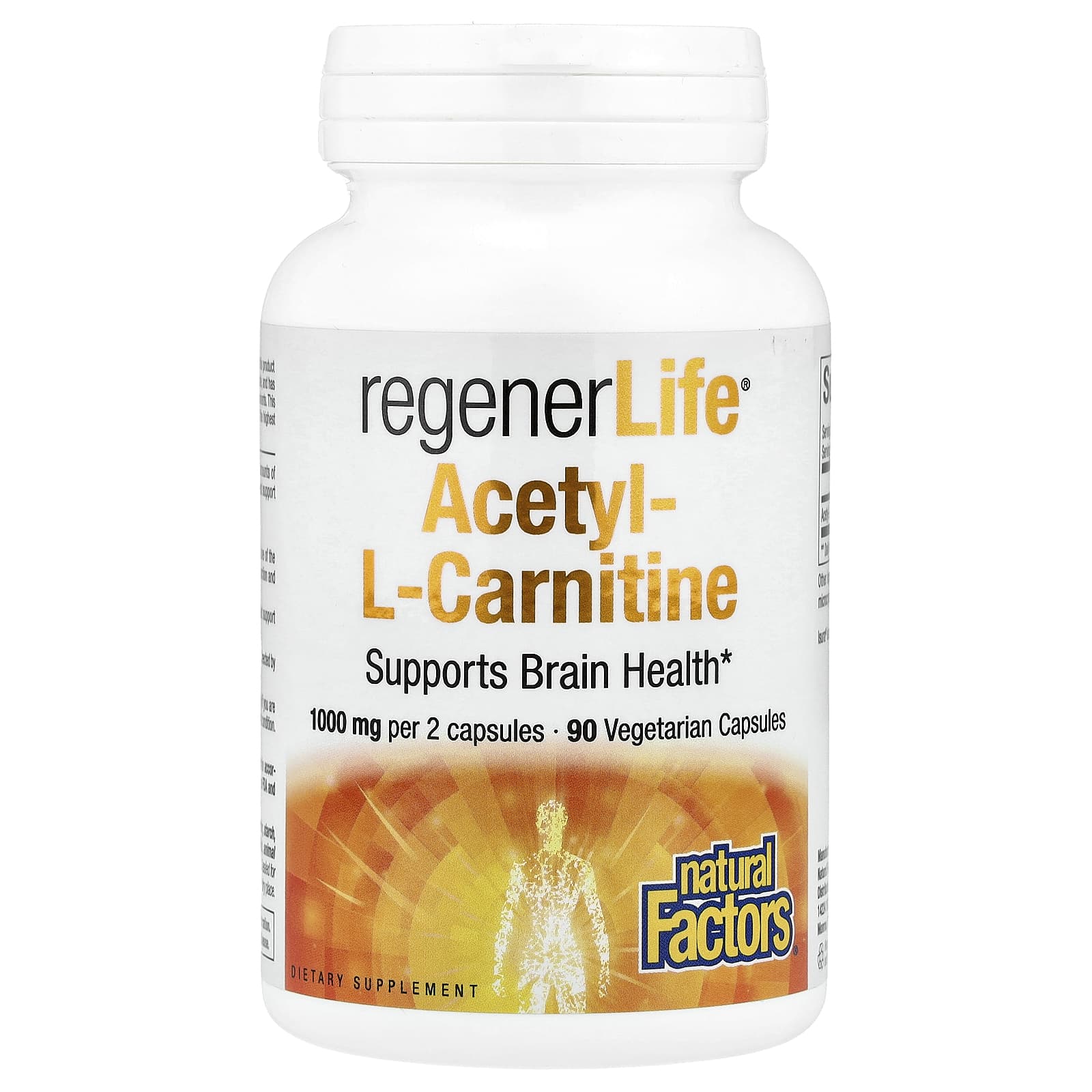

Regenerlife®, Acetyl Carnitine, Veggie Caps, 90 Capsules (500Mg per Capsule)