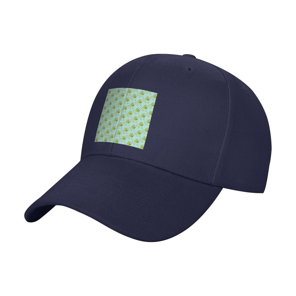 Fashion Mike Wazowski Pattern Curved Brim Baseball Cap Japanese Minimalist Womens Visor