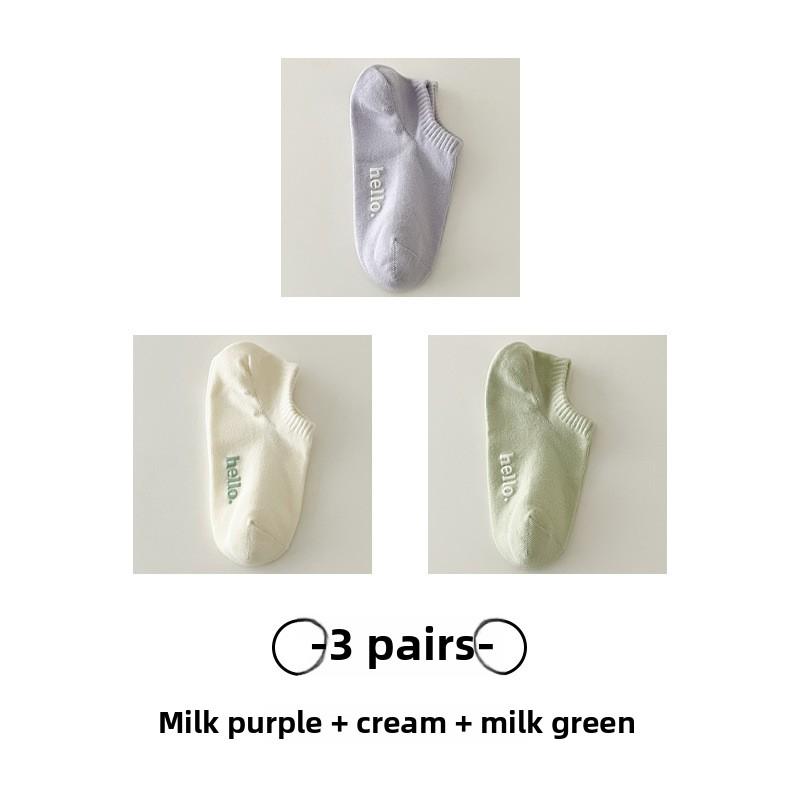 

3 пары женских летних тонких дышащих впитывающих пот носков All Go с невидимыми носками 3 Pairs