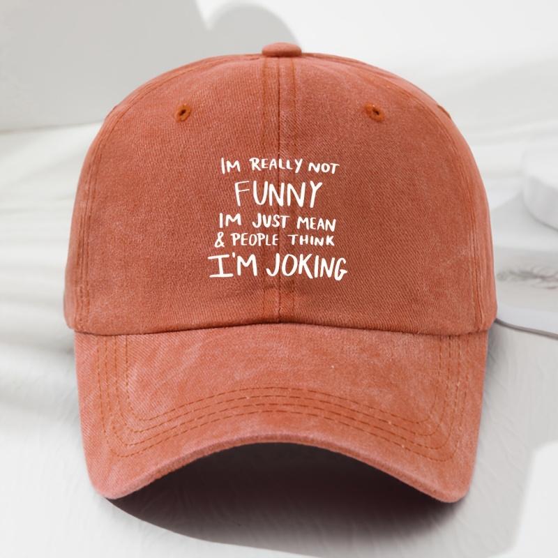 Unisex Adjustable Soft-Top Baseball Cap with "I'm Really Not Funny" Humorous Print - Lightweight, and Stylish for Outdoor Sports
