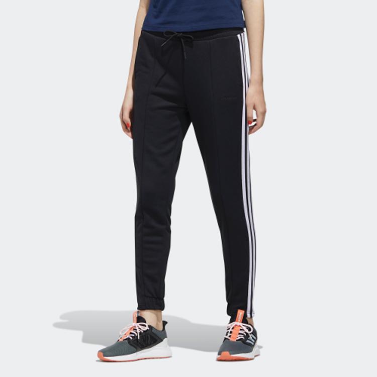 adidas Neo Solid Color Elastic Waist Sports Pants Women Pants Black FP7317