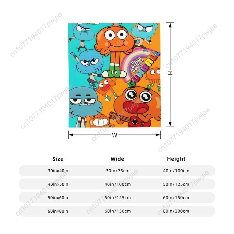 The Magical World of Gumball Flannel Blanket - Soft and warm for the couch bed camping travel - Vibrant Custom blankets