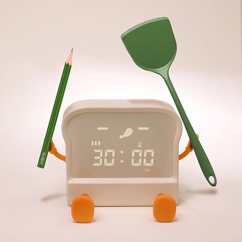 Cartoon Clock Children Sleep Trainer Clock Digital Kids Desk Alarm Clock Night Light Table