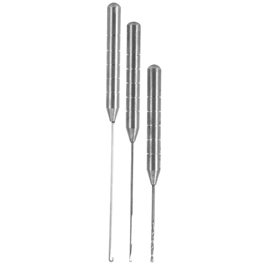 3pcs Stainless Steel Fishing Bait Stringer Drill Needle Portable AntiRust Fishing Tool