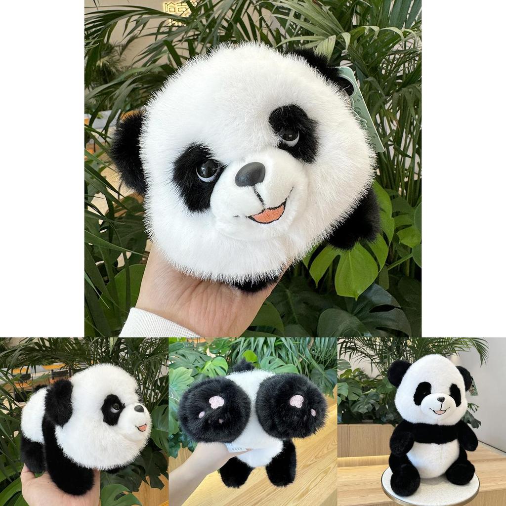 Cute Panda Plush Toy Stuffed Animal Doll Realistic Gift For Girlfriend 23cm
