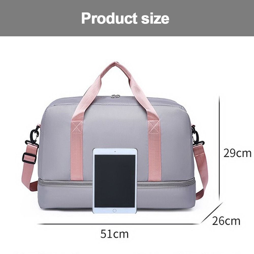 Large Capacity Sports Bag Adjustable Shoulder Strap Dry and Wet Gym Bag Multifunctional Solid Color Duffle Bag Weekend Use