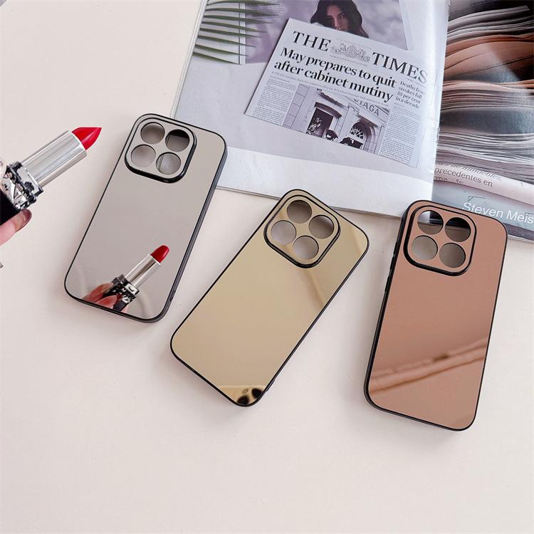 Applicable To Xiaomi 17Pro Mirror Mobile Phone Case 17ProMax Women's Makeup Mirror All-inclusive Protective Case S25FE Mirror Case