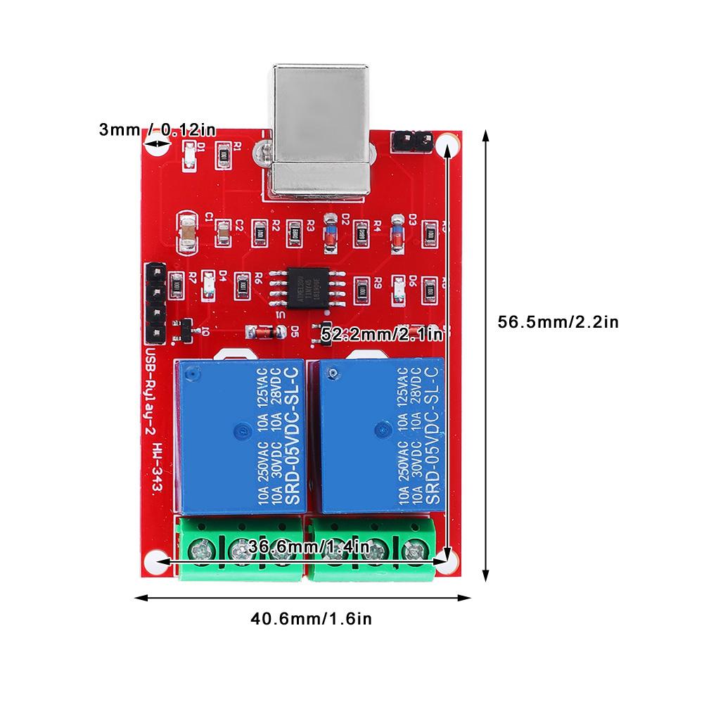5V USB Control Switch 2 Channel Relay Module Computer PC Intelligent Control SwitchUSB Control Switch