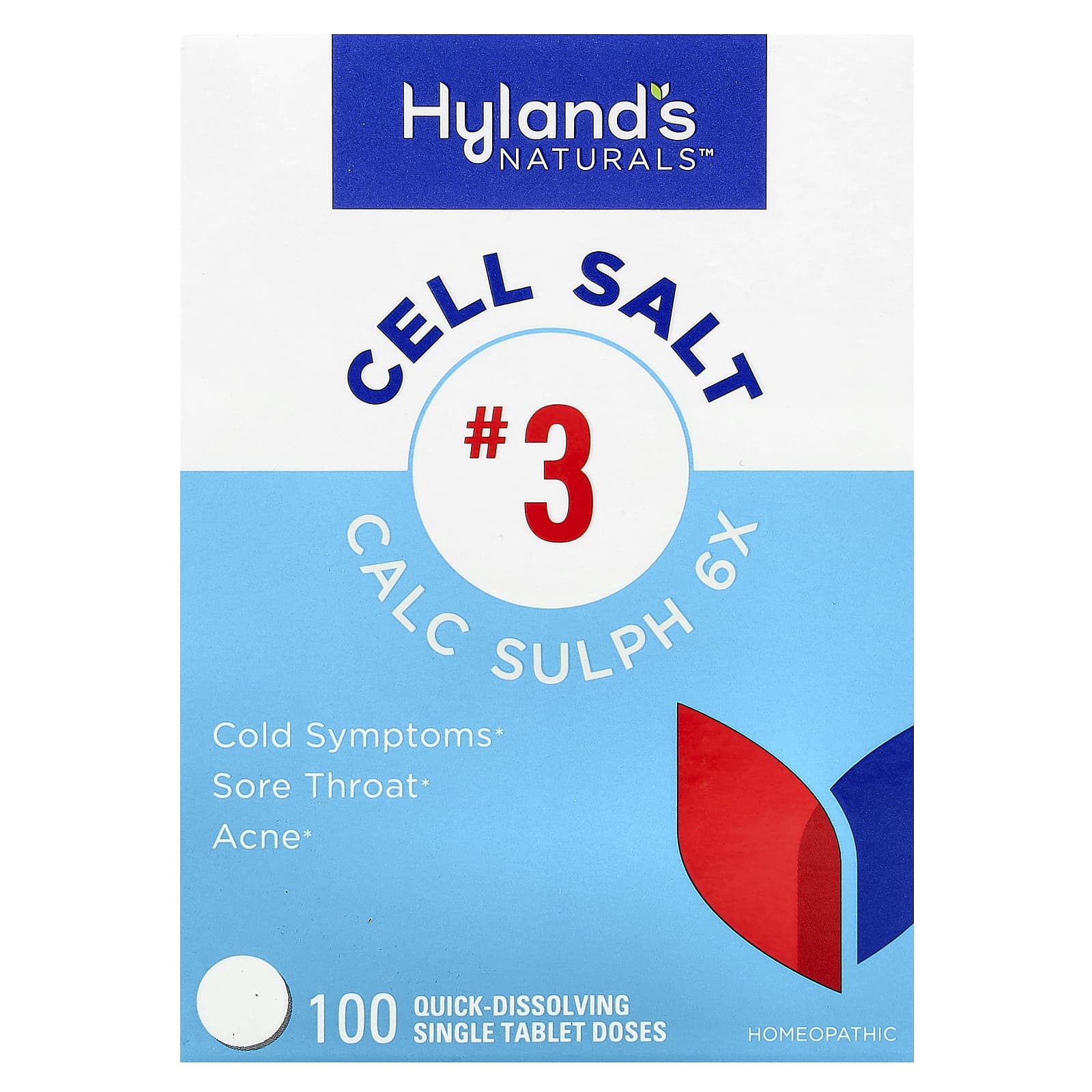 

Hyland S Naturals, Cell Salt #3, Calcium Sulphate 6X, 100 Fast Dissolve Single Tablets