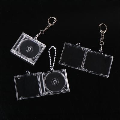 Çevresel Hatıra Boş Albüm Mini CD Kılıfı Anahtarlık CD Çalar Şeklinde Anahtarlık DIY Sırt Çantası Asma Süsü İçin