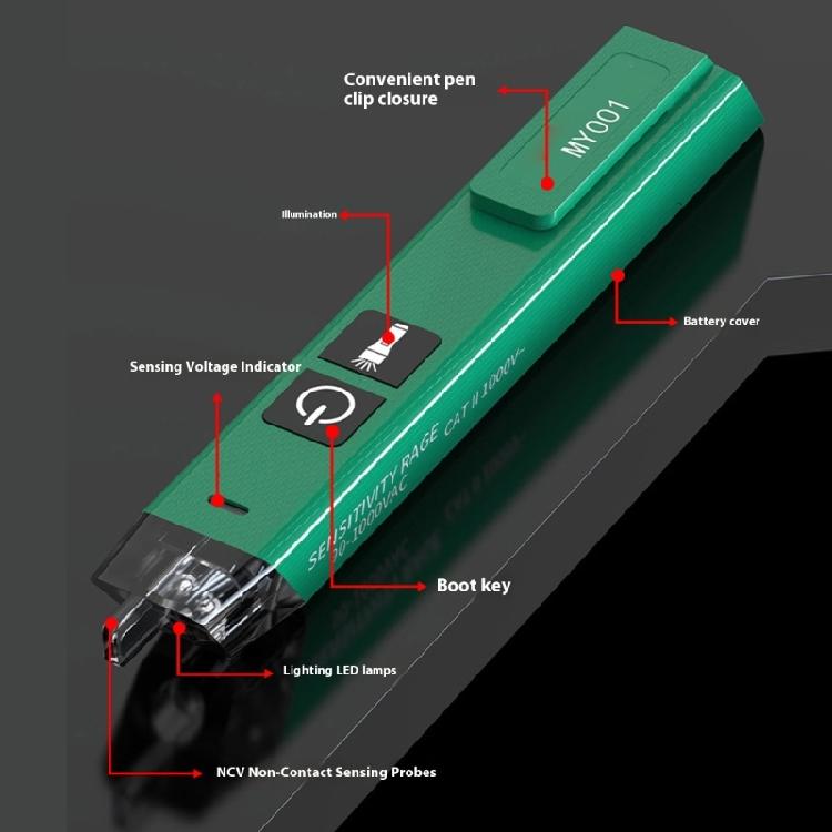 Multifunctional Voltage Meter Pen Not Contact Designs Voltage Detector for Electricians Power Detection & Cable Tracing