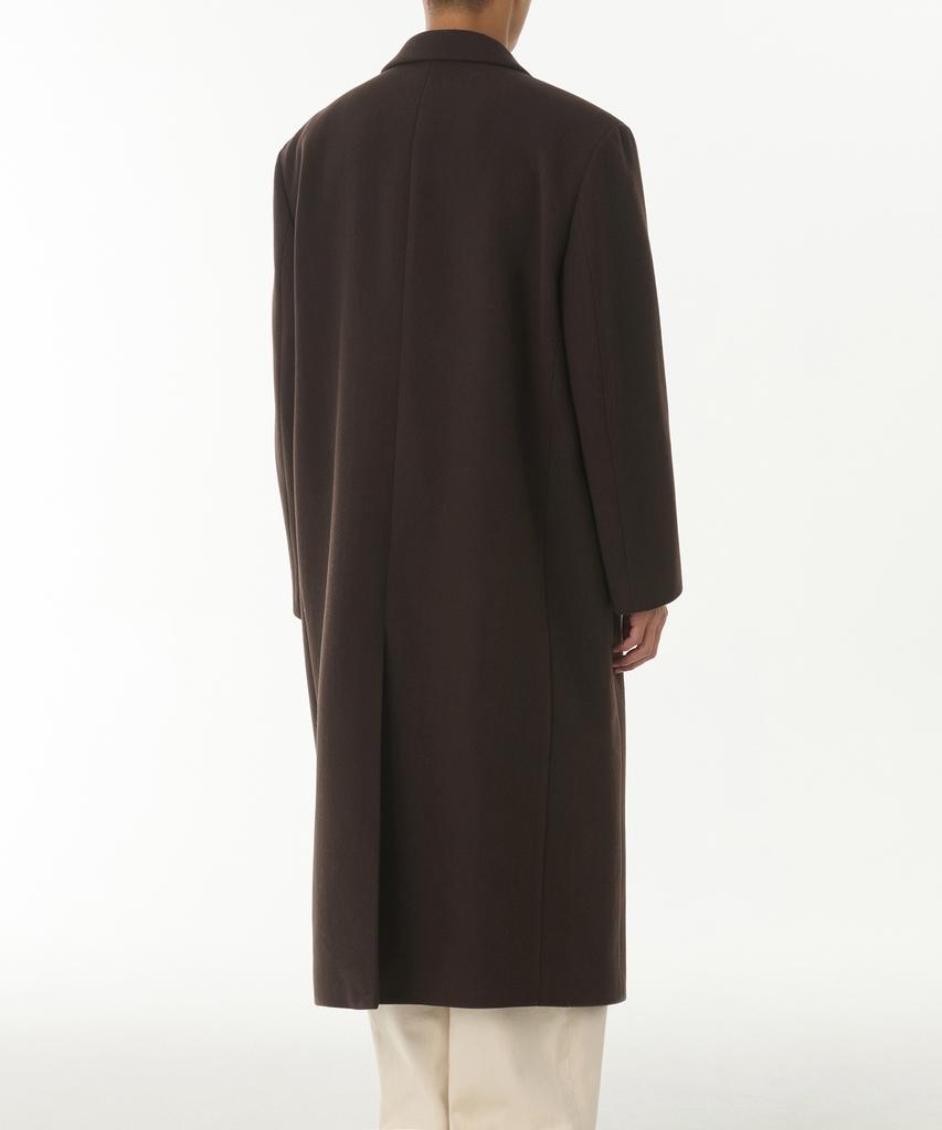 Musinsa Standard Wool Blend Big Daddy Double Maxi Coat [Baroque Brown]