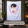 Wall Tapestry Kpop Demon Hunters Print Custom Name Text Wall Hanging Home Decor