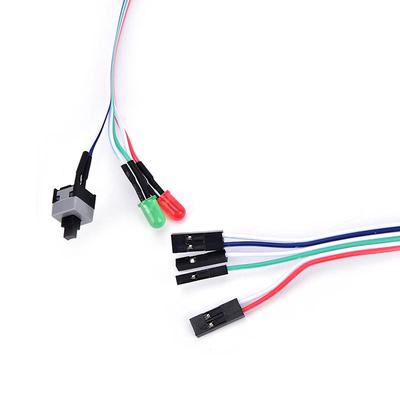 Case Desktop Atx Power On Switch Cable Reset With Hdd Led Light For Pc Computer