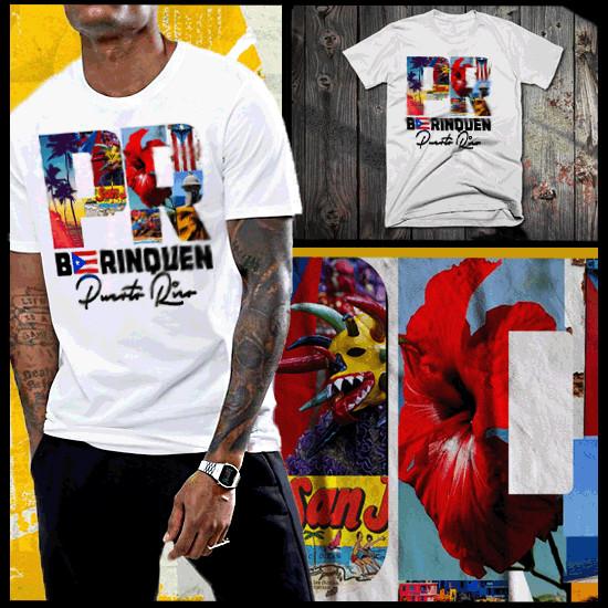 Puerto Rico  Puerto Rican Flag Borinquen Taino Pride Afro Boricua Culture Unisex T-Shirt S