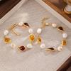 Handmade Baroque Pearl Bracelet Women Waterdrop Shape Vintage Style With Crystal Accents Lightweight Elegant Jewelry