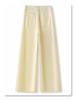 Women's Light Yellow Wide-Leg Jeans - Summer 2025 Slimming Fit for Pear-Shaped Bodies, Loose Straight-Leg Pants