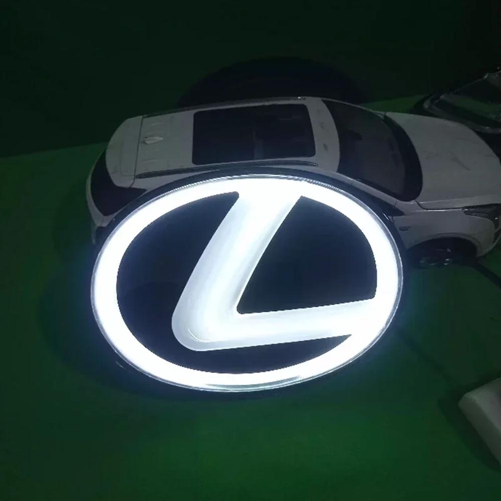 JEQS5 For Lexus grille illuminated emblem LED Lights High Brightness Glowing Light Waterproof Car Front Emblem Rear Modified Badge