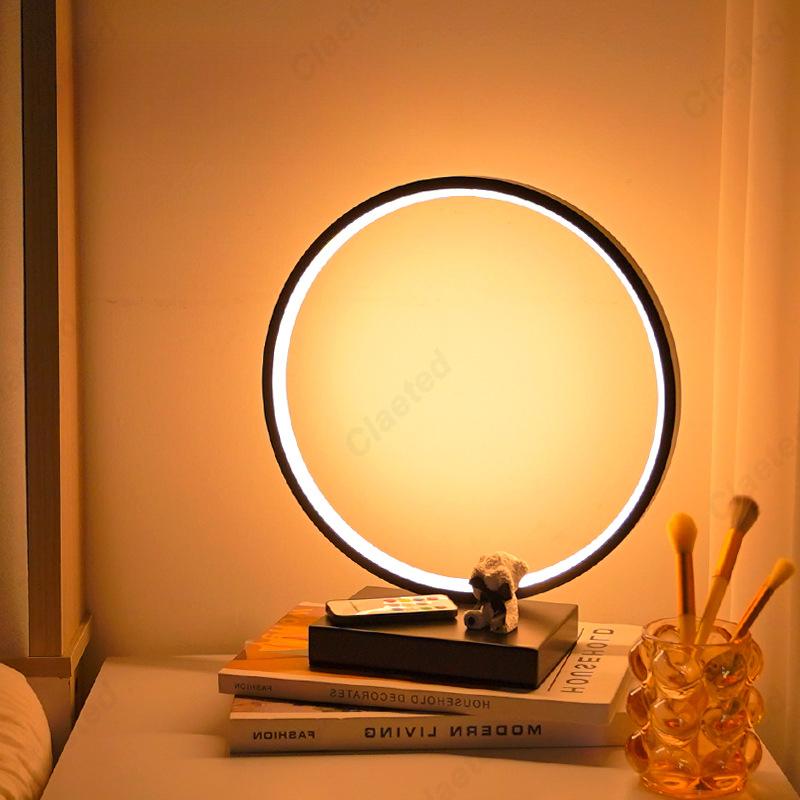 Creative and Minimalist LED Storage Ring Table Lamp Dormitory Desk Bedroom Headboard Decoration Atmosphere Small Night Light