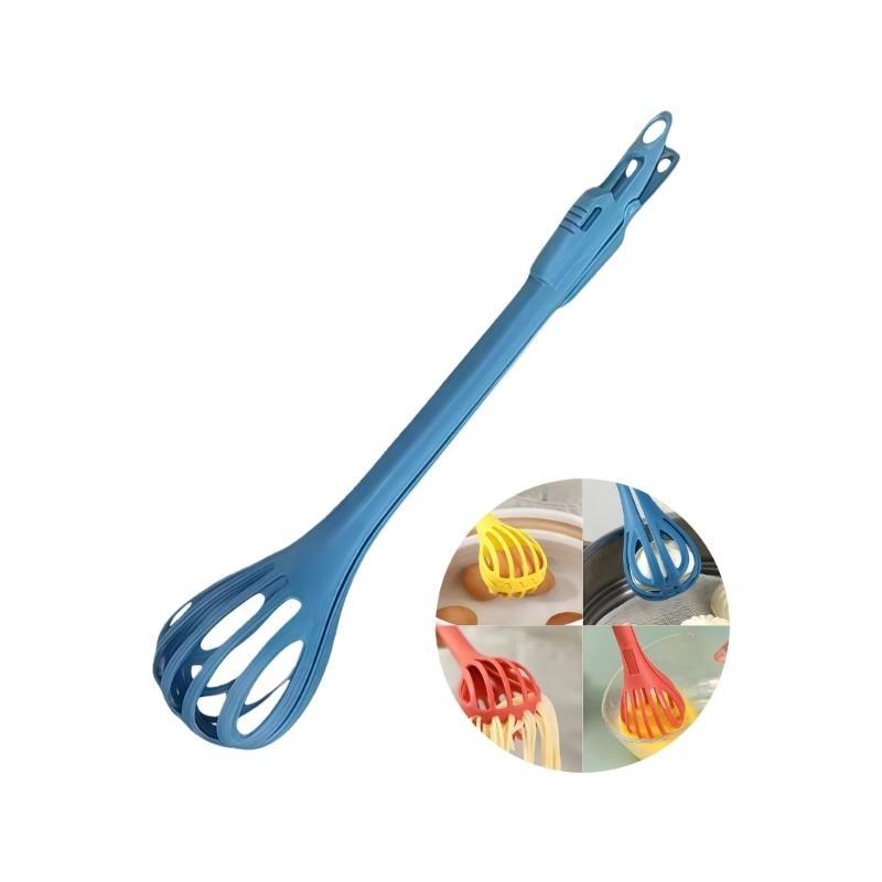 652F Multipurpose 2 in 1 Eggs Whisk and Tongs Ergonomic Handle ABS Easy Cleaning