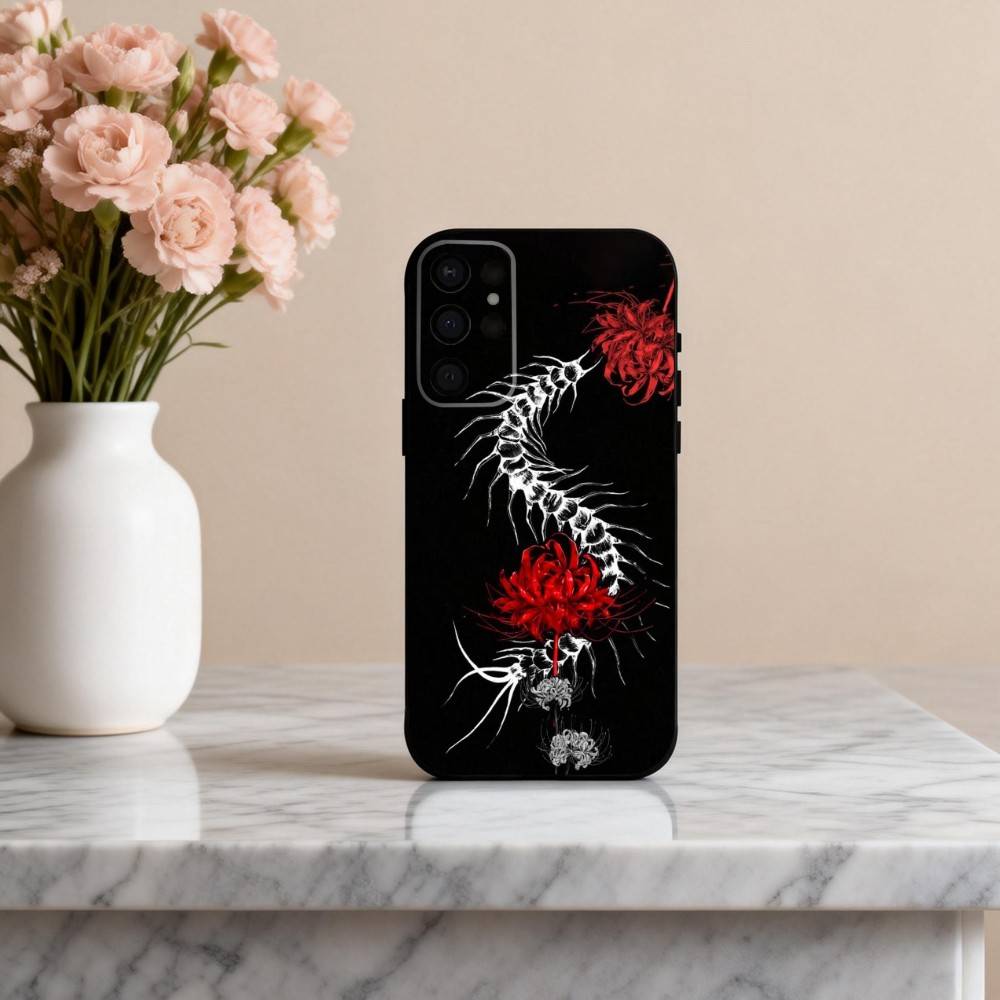 G-Ghoul R-Red Spider Lily Tokyo Phone Case For Samsung S25,S24,S21,S22,S23,S30,Ultra,S20,Plus,Others Soft Black Cover