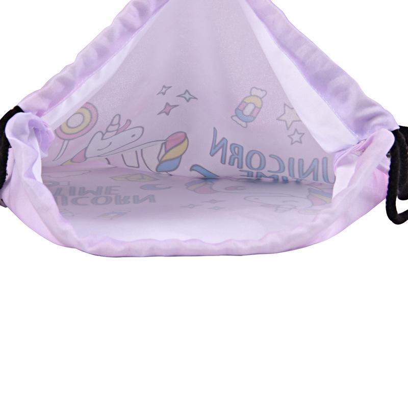 Einhorn Digitaldruck Kordelzug Rucksack - Klassische Reiseaufbewahrung & Studententasche