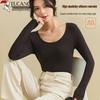 Woodpecker Women's U-Neck Long Sleeve Slimming Cotton Base Layer Top