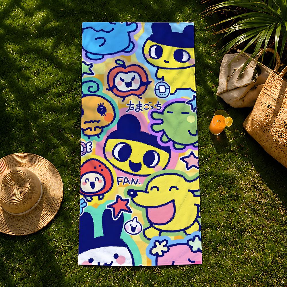 Toy T-Tamagotchi Towel beach towel, quick drying absorbent bath towel for Swim,Gym,Camping,Outdoor