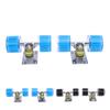 1 Pair Skateboard Trucks and Wheels PU Longboard 3.2 Inch Trucks Wheels Combo Set for Cruiser Alumin