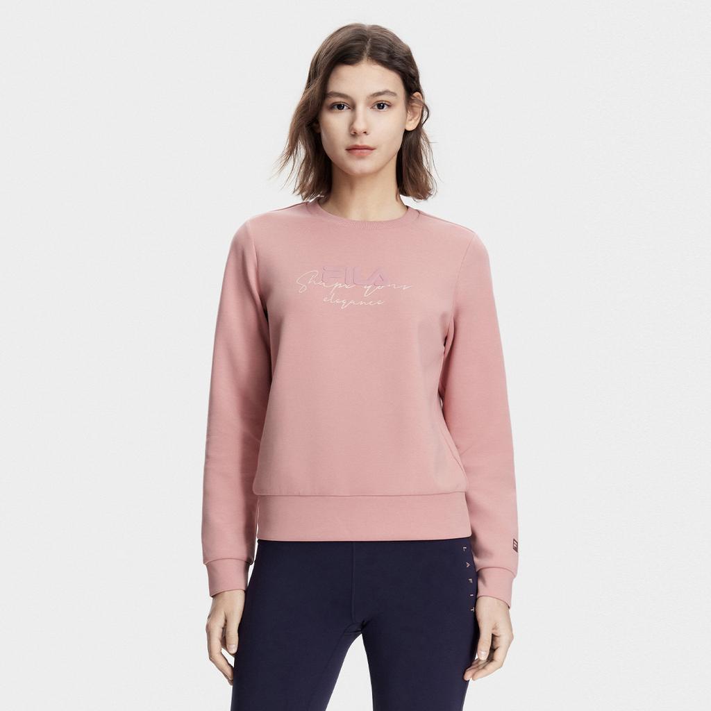 New FILA Sweatshirt Women's Dark Rose Red A11W341205FWI