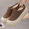 Shoes Women's Platform Slippers Comfortable Casual Shoes One-pedal Lazy Shoes Fashion Versatile Height-increasing Shoes Baotou Women's Slippers