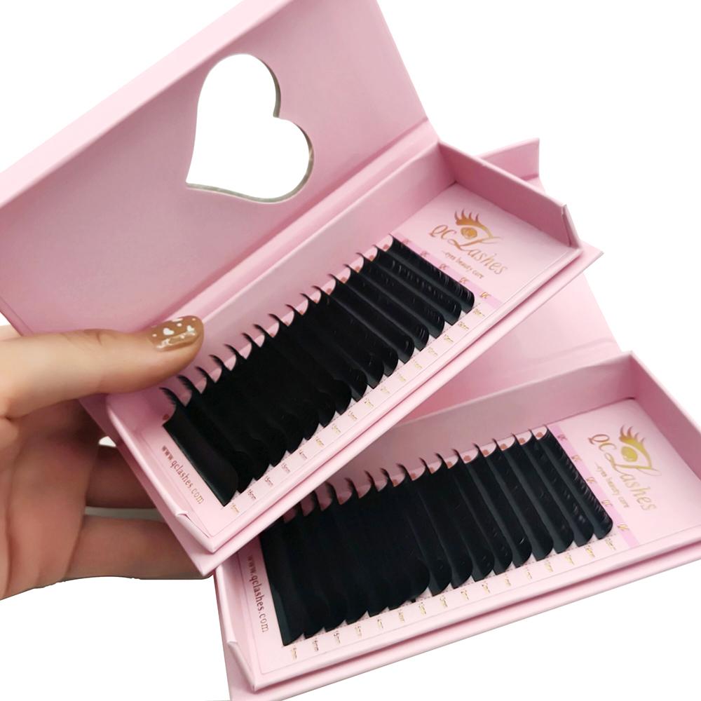 Matte Black Individual Velvet Eyelash Extensions Cashmere Volume Lashes Tray 5-25mm Easy Fan Lash Extension Supplies