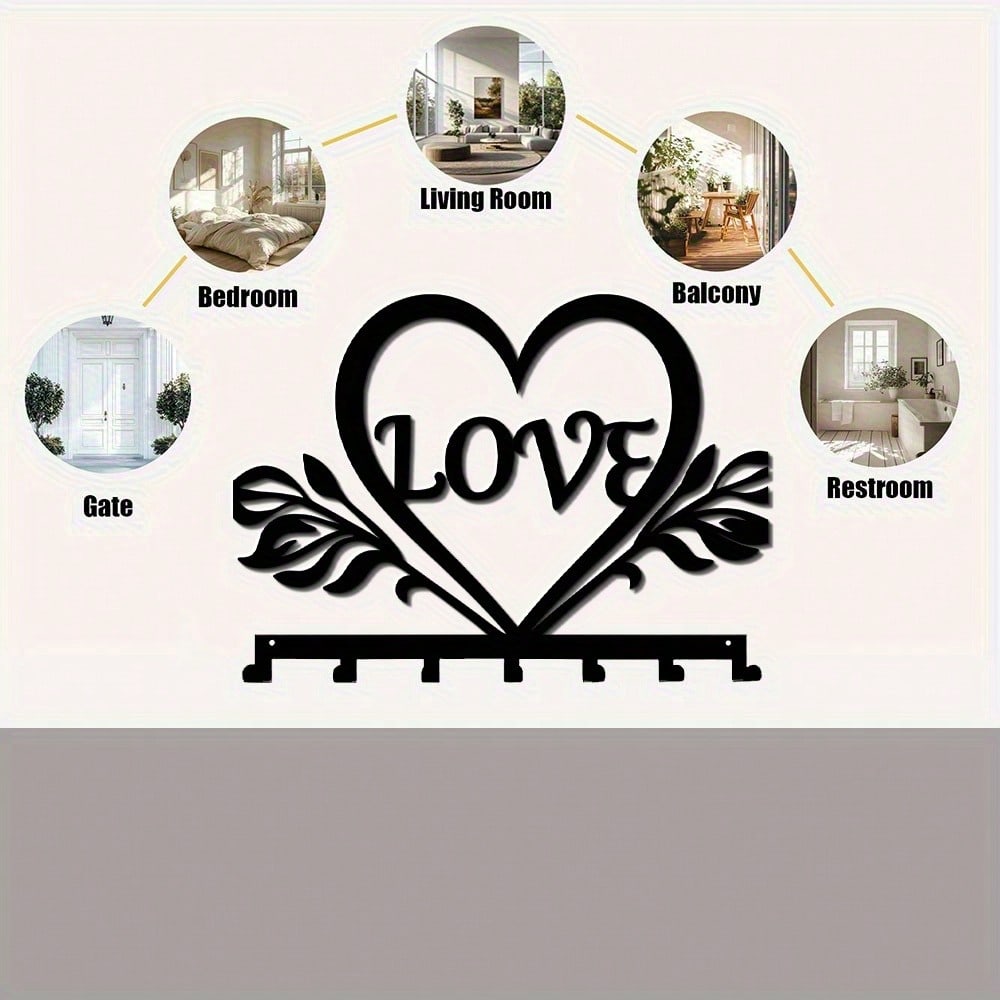 Creative Cat Metal Key Hooks Wall Mounted Organizer Rustproof Home Decor