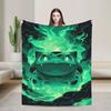 Bulbasaur Giant Flower Manga Plush Blanket Children Flannel Throw Blanket For Outdoor Super Soft Customized Bedspread Gift