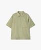 LIBERCLASSY [26Ss] Lmm31709 Green Half Shirt With Hem Drawstring Detail