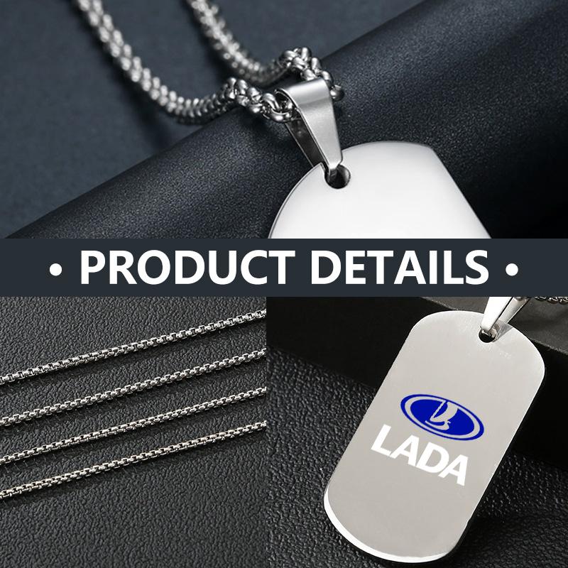 For Lada Car Logo Necklace Stainless Steel Hang Tag Necklace Fashion Pendant Accessories Largus Priora Vesta Niva Samara Kalina NN62