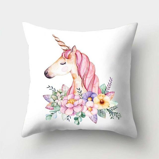 Ins Nordic Unicorn Flamingo Pillowcase Office Home Fabric Pillowcase