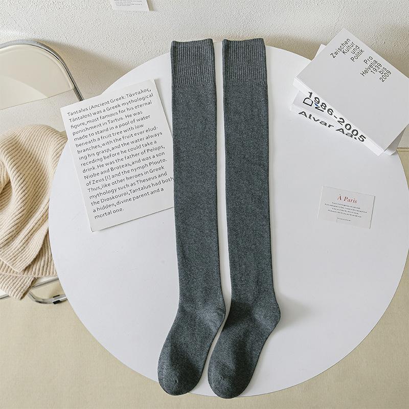 Knee Socks Children'S Japanese Jk Black Thin Calf Socks Autumn And Winter Thickened Knee Pads Beautiful Leg Knee Socks